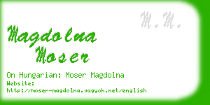 magdolna moser business card